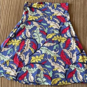 “Dr. Seuss Feathers” Lularoe LLR Azure Skirt Small